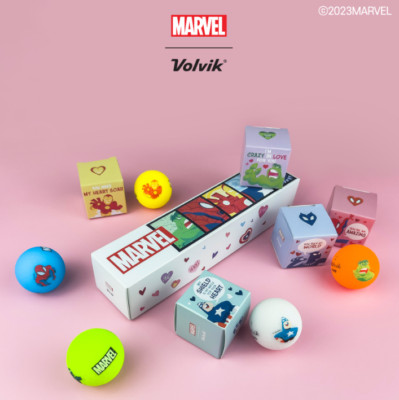 Volvik Vivid Marvel Love Hero One Ball Pack 5Color 5pcs Set