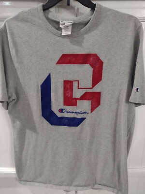 Champion Heritage Athletic T Shirt Gray Slim Fit Mens Small EUC