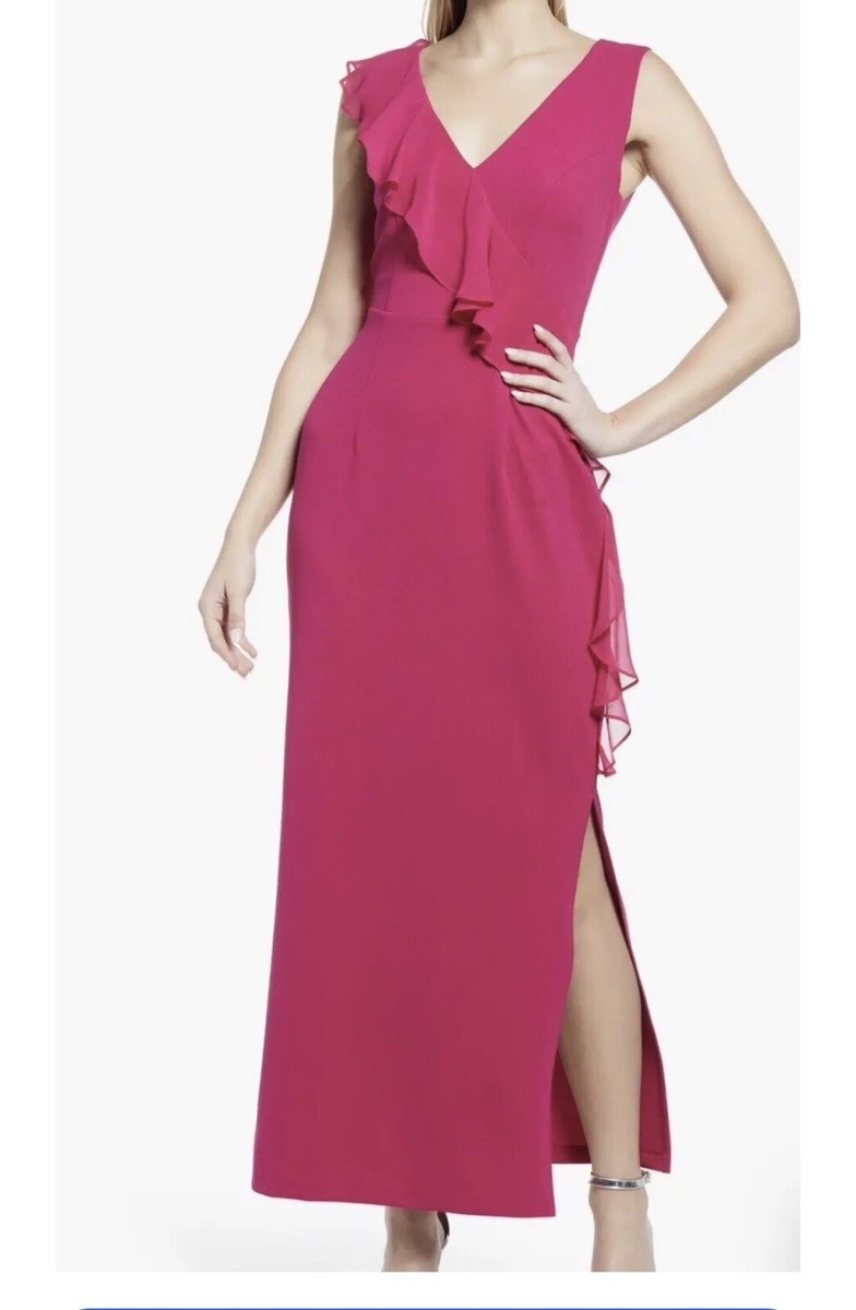 Connected Apparel Womens Pink Scuba Maxi Evening Dress Gown Size 6 NWT |  eBay