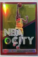 Giannis Antetokounmpo 2019 Hoops Premium Stock NBA City Red #5