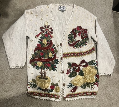 Heirloom Collectibles Ugly Christmas Sweater/ Christmas Cardigan
