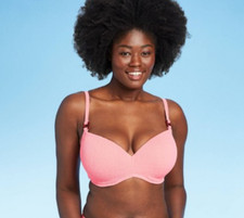 Women's Light Lift Smocked Bikini Top - Shade  Shore - Pink - 36C - S99