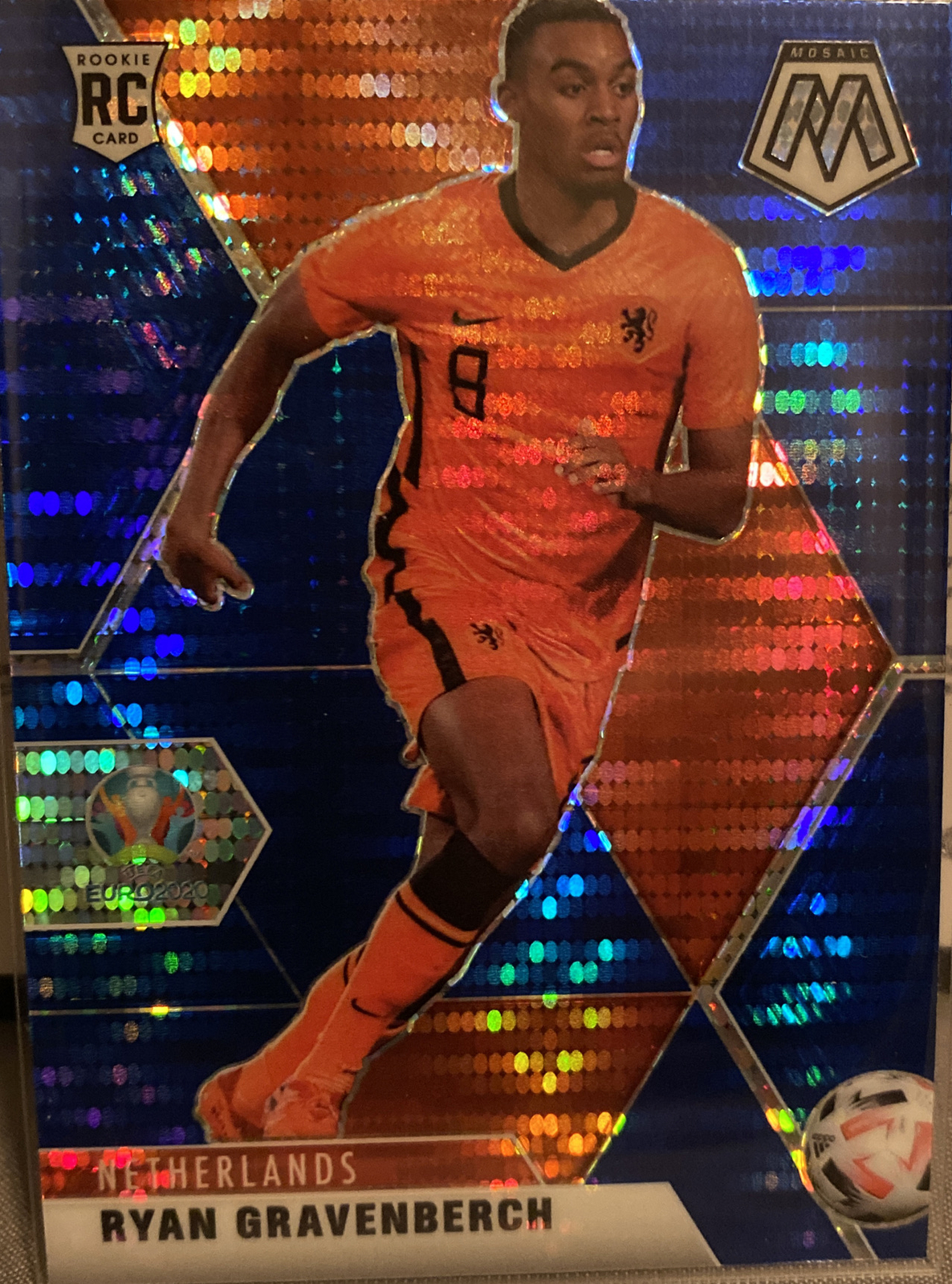 Panini Mosaic UEFA Euro 2021 Blue Pulsar Ryan Gravenberch #148