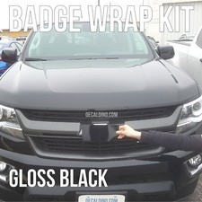 Black Truck Emblem Wrap Kit- For Chevy Colored Bowtie Vinyl Badge 3m Tahoe zl1