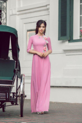pink ao dai