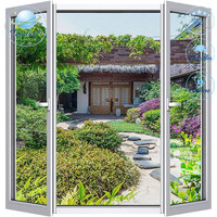 Fliegengitter Fenster 2Er Set 250X150Cm Diy Zuschneidbar Ohne Bohren