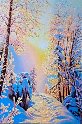 Winter Revelation II   Original Oil Painting 24'' x 16'' Winter Revelation Series