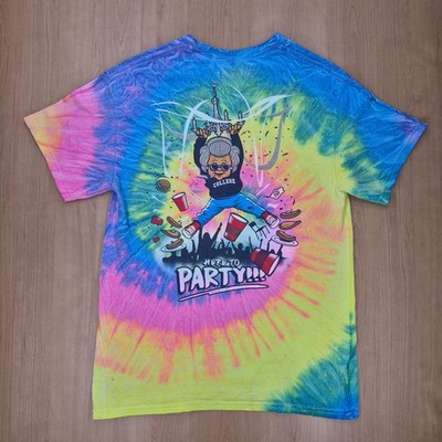 Colortone Shirt M Tie-Dye Batik Stillwater USA Restaurant Merch Front Backprint