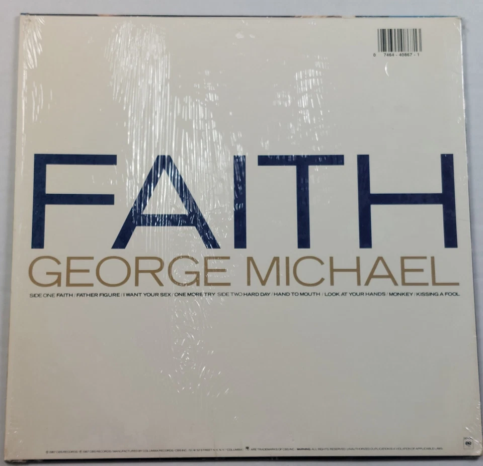 VTG 1987 George Michael Faith First Solo Album LP With Sleeve CBS Records 40867 Foto 2 de 4