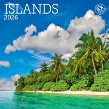Ziga Media,  Islands 2026 Mini Wall Calendar, 7'' X 7'', 16-Month Calendar with