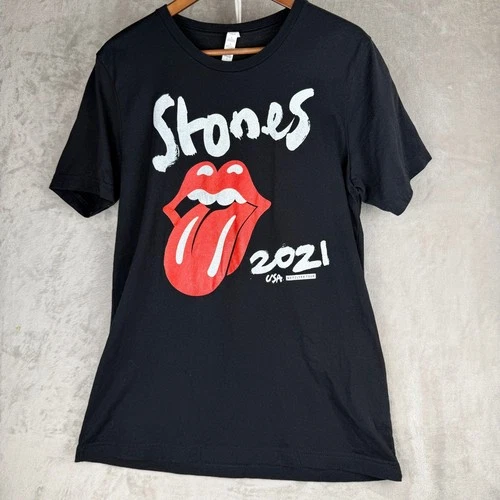 Vintage Rolling Stones 2021 No Filter USA Tour T-Shirt Black Vintage vintage concert t-shirt, vintage, size L, single stitch, B+ condition