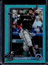 2025 Topps Chrome Xavier Edwards Teal Refractor #/299 Marlins