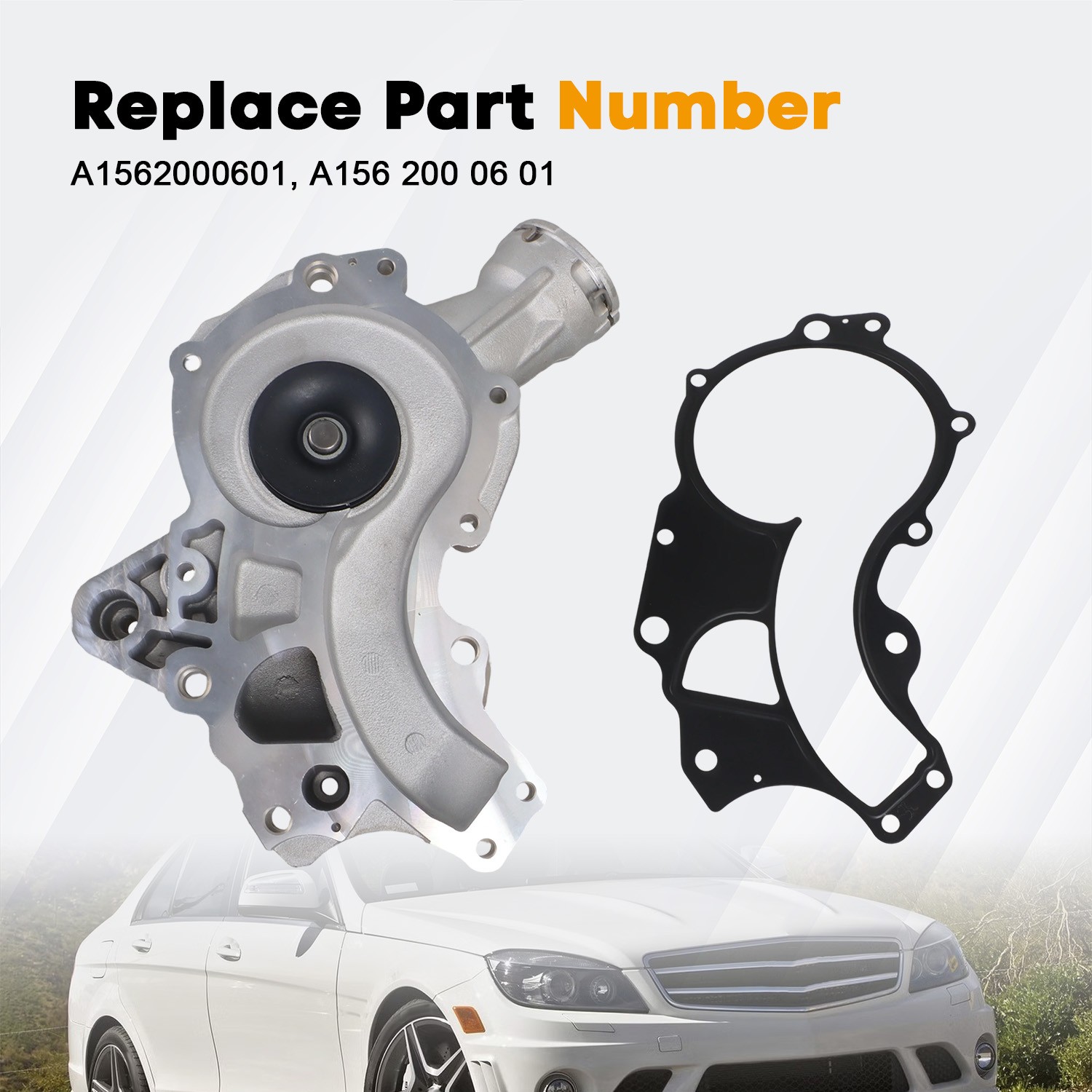 Water Coolant Pump for 2011-2015 Mercedes-Benz SLS AMG 6.3L 1562000601