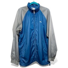 Vintage Fila Mens Blue Gray Windbreaker Track Jacket Size L Excellent