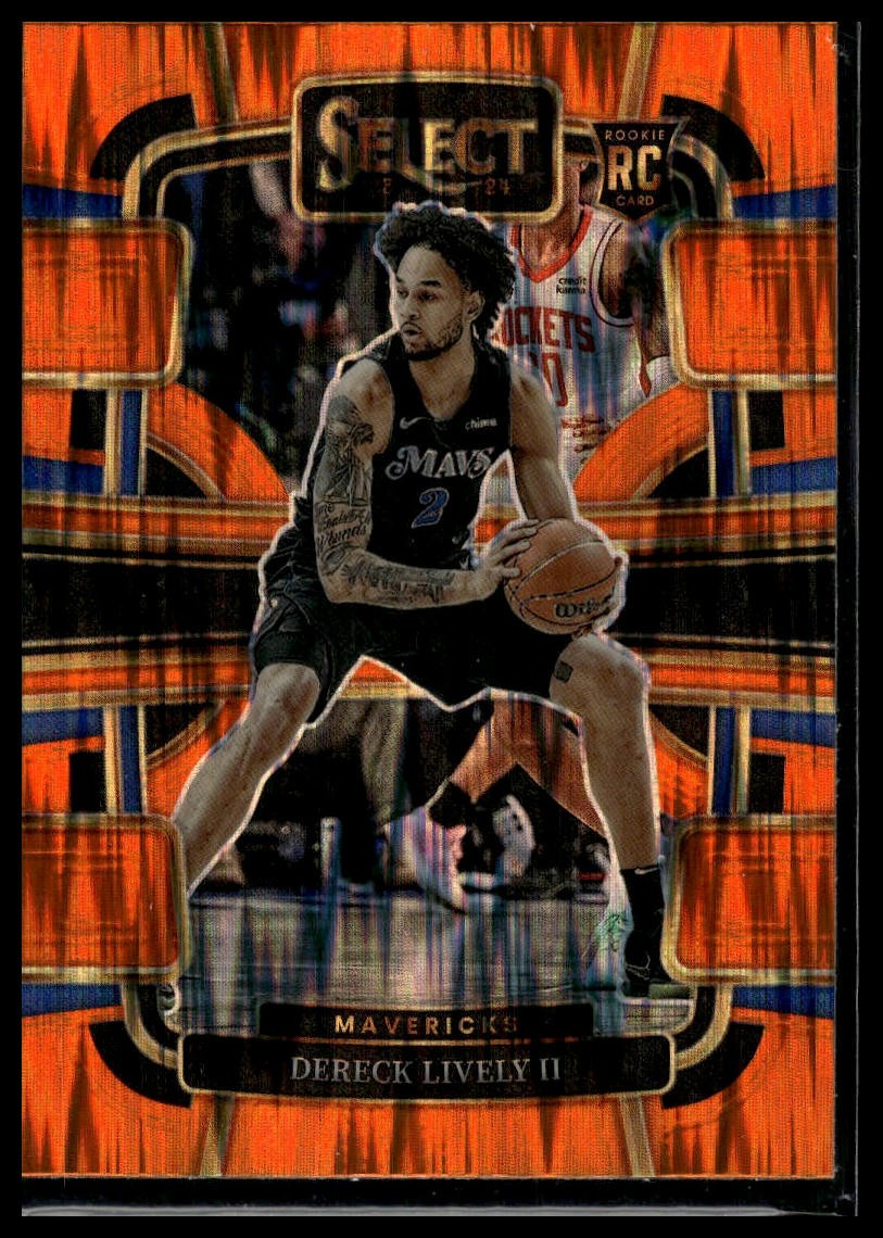 2023-24 Panini Select #76 Dereck Lively II Orange Flash Prizms