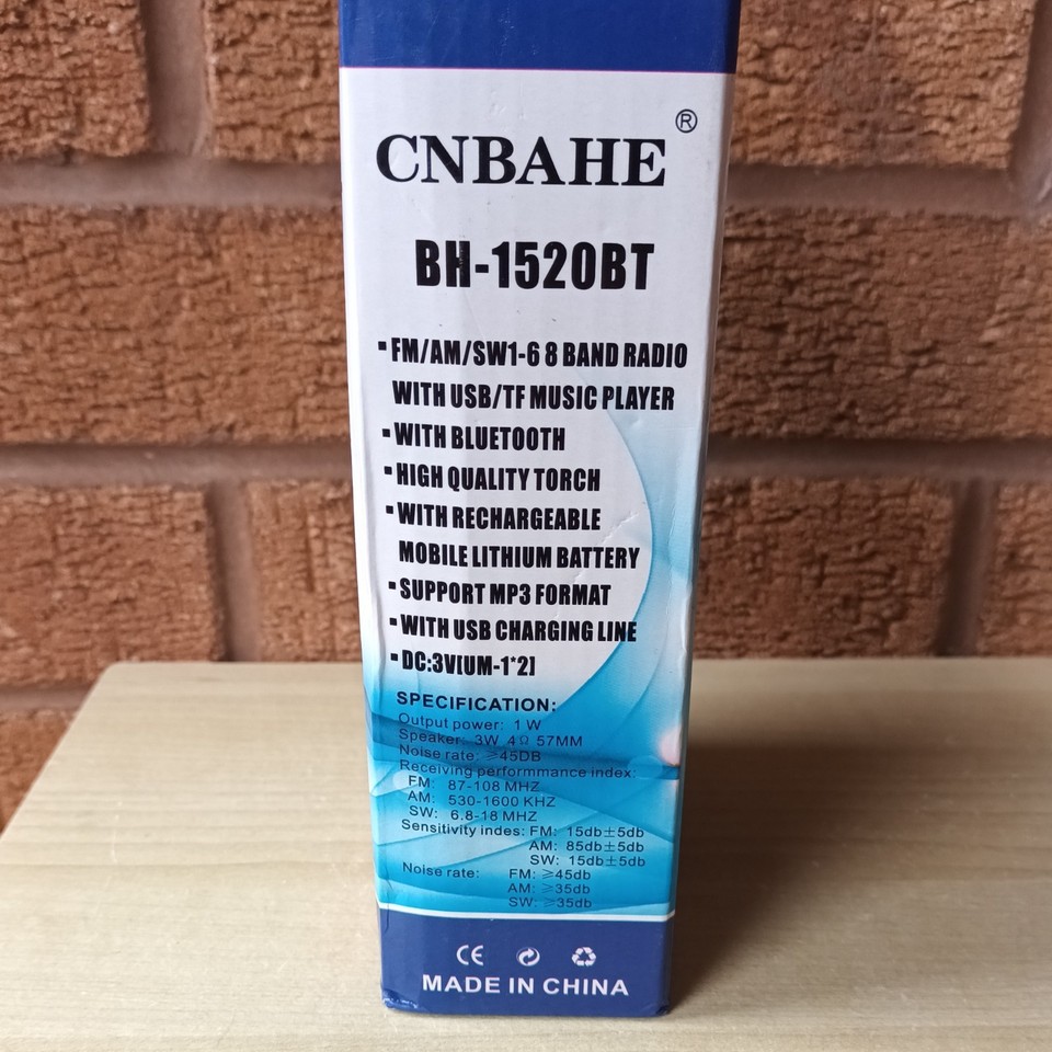 Rare CNBAHE BH-1520BT FM/AM/SW1-6 8 band radio inc USB/TF player | eBay UK