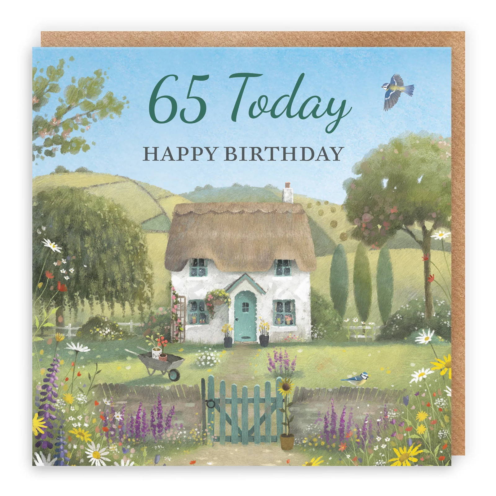 65th Birthday Card Thatched Cottage Milo's Gallery