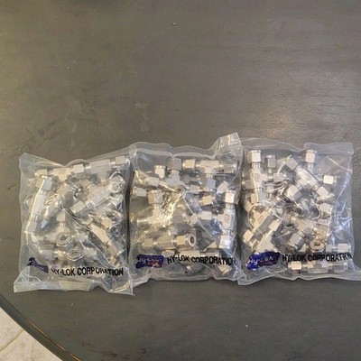  30 ct. box Hy-Lok ACTA-4 Union Tee Fittings Adapters Stainless Steel SS316 Lot 