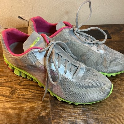 Reebok Women's 10 RealFlex Running Shoes Pink Grey Green
