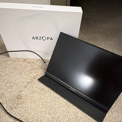 ARZOPA S1 Table 15.6'' Portable IPS 1080p 60Hz Monitor USB-C Mini HDMI Black