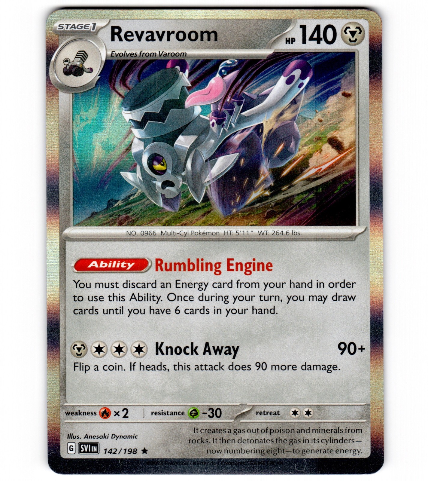 Revavroom 142/198 SV01: Scarlet & Violet Base Set Holo Rare Pokemon