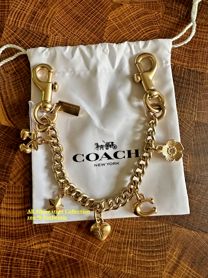 Coach Womens Swagger Chain With Charms CAX00 Gold | eBay