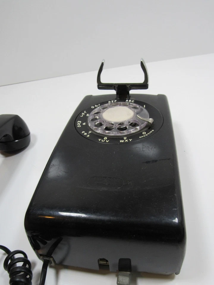 Teléfono de pared giratorio vintage negro Western Electric Bell System 544 #2 Foto 4 de 4