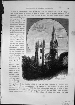 Alte Llandaff Kathedrale Karte Cardiff Wales Bristol Kanal Cassell C188 19.