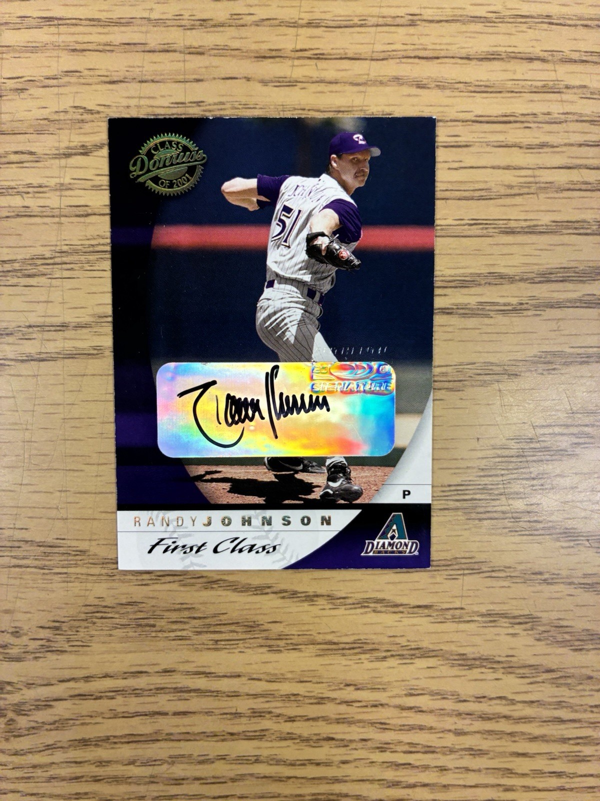 2001 Donruss Randy Johnson First Class Certified Autograph 001/100 HOF SP