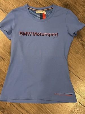 BMW Motorsport T Shirt Womens Size Small Blue Authentic