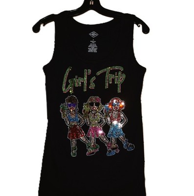 Girls Trip rhinestone bling shirt or tank XS S M L XL XXL 1X 2X 3X 4X5X vacation