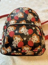 IT Pennywise Mini Backpack Horror Movie Clown Red Balloon Bag Clean