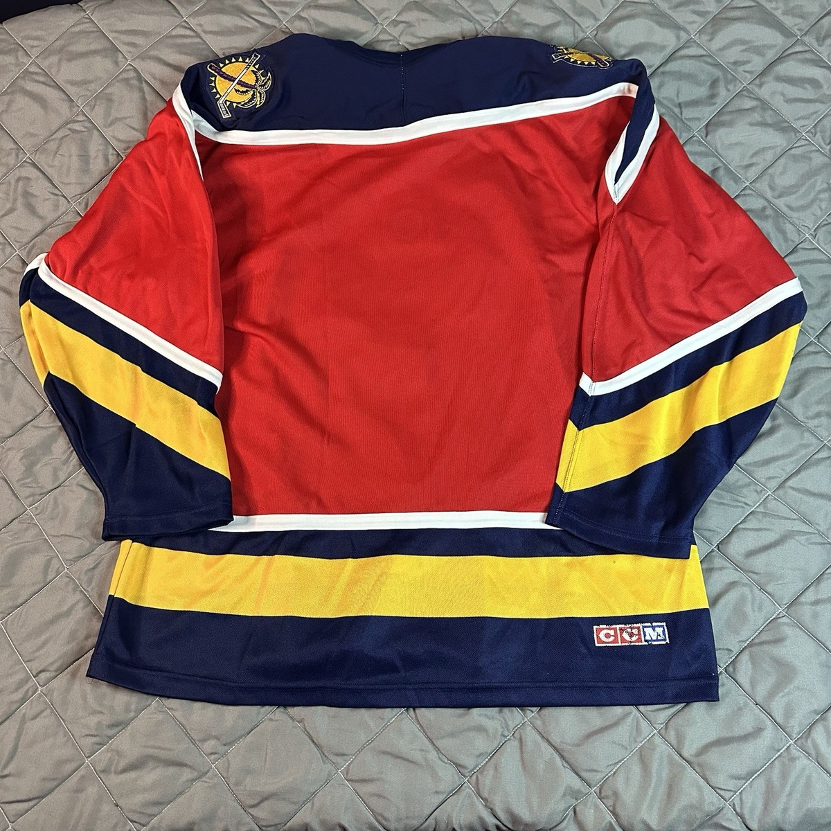 Maillot Vintage Florida Panthers CCM (taille L) – Hockey LNH Années 90 – Blanc Homme