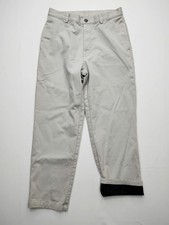 LL Bean Flannel Lined Chinos Natural Fit Mens Size 31x30