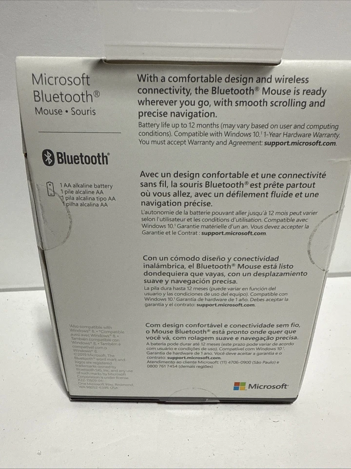 Microsoft Bluetooth Mouse (RJN-00013) Pastel Blue Model 1929 New - Image 2 of 4