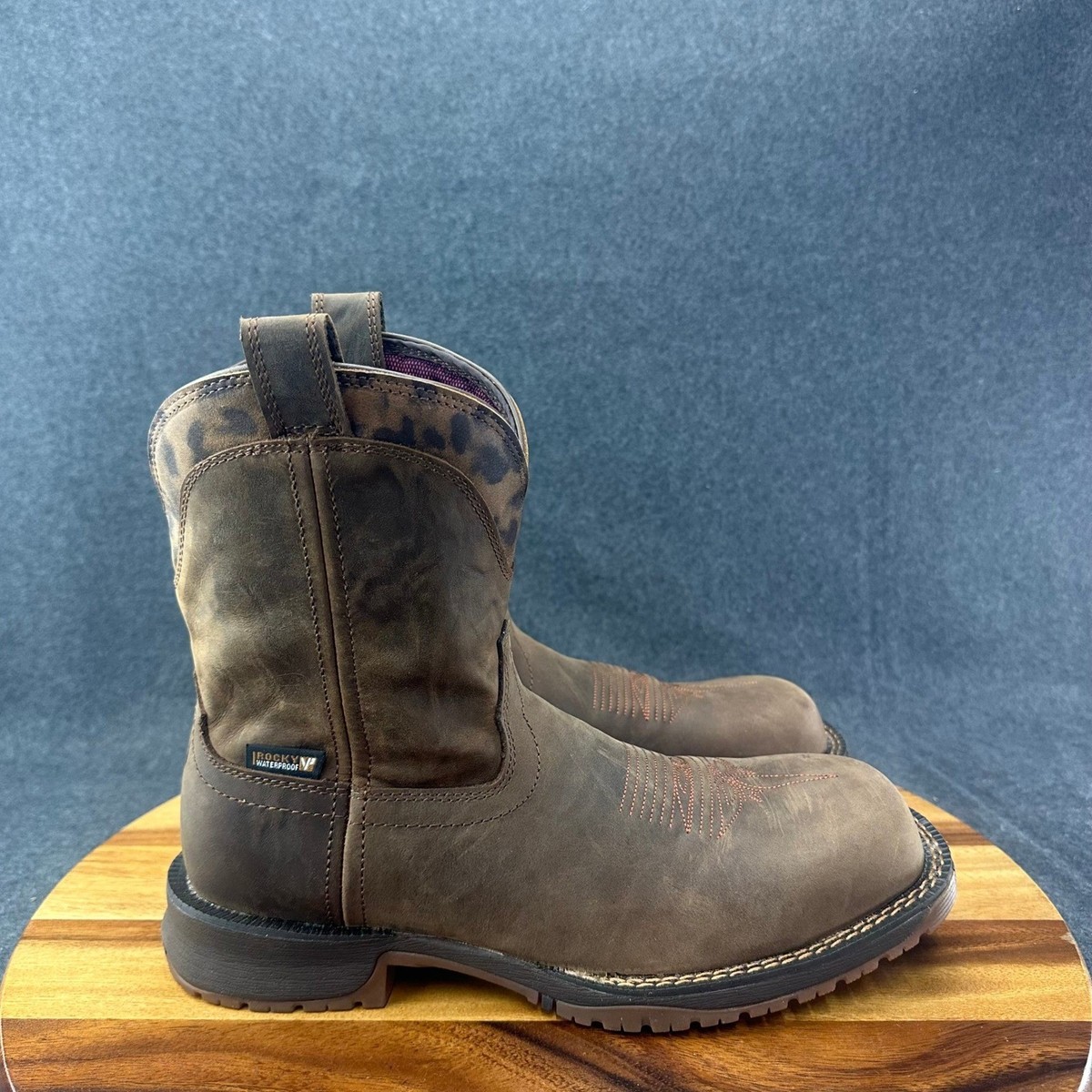 Rocky Rosemary Womens Composite Toe Western Leather Work Boots Sz