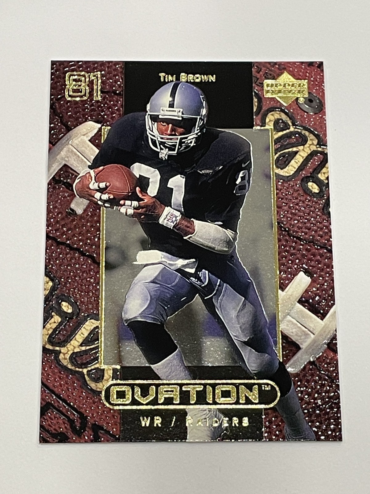 1999 Upper Deck Ovation Football #42 - Tim Brown - Oakland Raiders