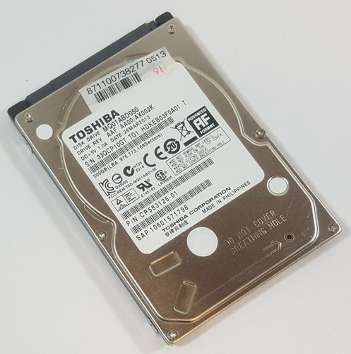 500GB Toshiba MQ01ABD050 SATA 2,5" Notebook Festplatte