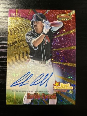 2025 Bowman's Best Corbin Carroll /25 Auto Mini-Diamond Refractor #BPA-CC