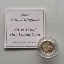 2004 Pound £1 Forth Bridge Scotland SILVER PROOF with COA