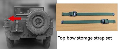 Top Bow Storage straps Premium Kit Fit Willys MB GPW G503 jeep Set of 2