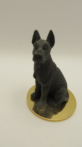 Vintage Black Great Dane Dog FIGURINE Tiny Ones DGt 1992 Resin 2" DGT16A