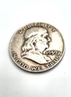 1959-D Franklin Half Dollar 90% Silver US Coin Denver Circulated