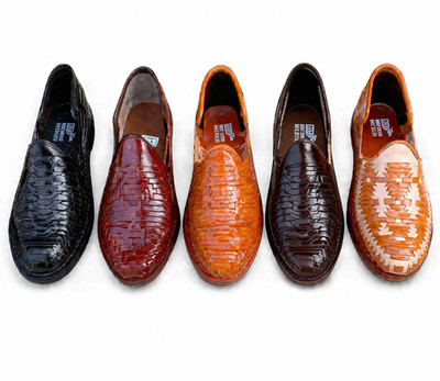 Men's Closed Toe Genuine Leather Mexican Huarache Sandals Mocasin - Closed Toe