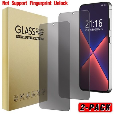 2-Pack For Samsung S25 FE Privacy Case Friendly Tempered Glass Screen Protectors