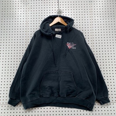 Full Tilt Poker Hoodie Sweatshirt Mens XL Faded Black Online Poker Fleece