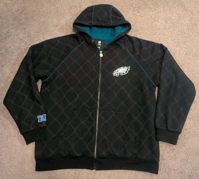 #ad #ad NFL Pro Line Philadelphia Eagles Argyle Sherpa Lined Heavy Sweatshirt Men#x27;s XL $24.99