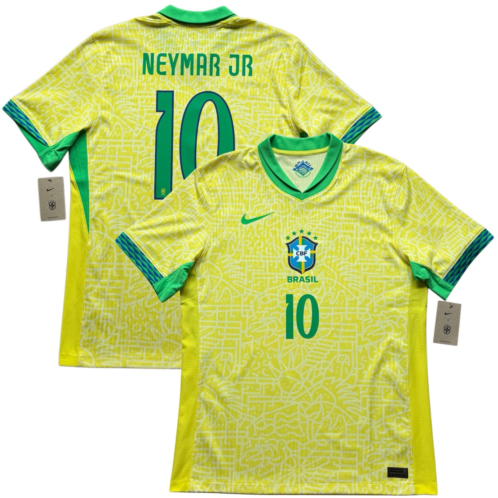 2024/25 Brazil Authentic Home Jersey #10 Neymar Jr Large Nike Player Issue Kit