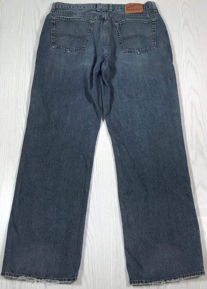 Lucky Brand 181 Jeans Mens 36x32 Blue Denim Relaxed Straight Leg 100% Cotton - Image 2 of 4