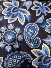 Deco Nature Blue Paisley fabric - 44/45 Wide ...